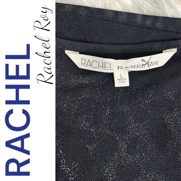 RACHEL RACHEL ROY Metallic Sequin Leopard Print Mini Cocktail Party Dress, Large - Picture 5 of 10